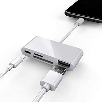 4 in 1 OTG Gaming Card Reader for Lightning to SD Micro