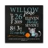 LifeSong Milestones Personalized Nursery Wall Decor for Boys and Girls Nursery or Bedroom Inspirational Shadow Boxes Kitten 10" x 10" (Black) view 1