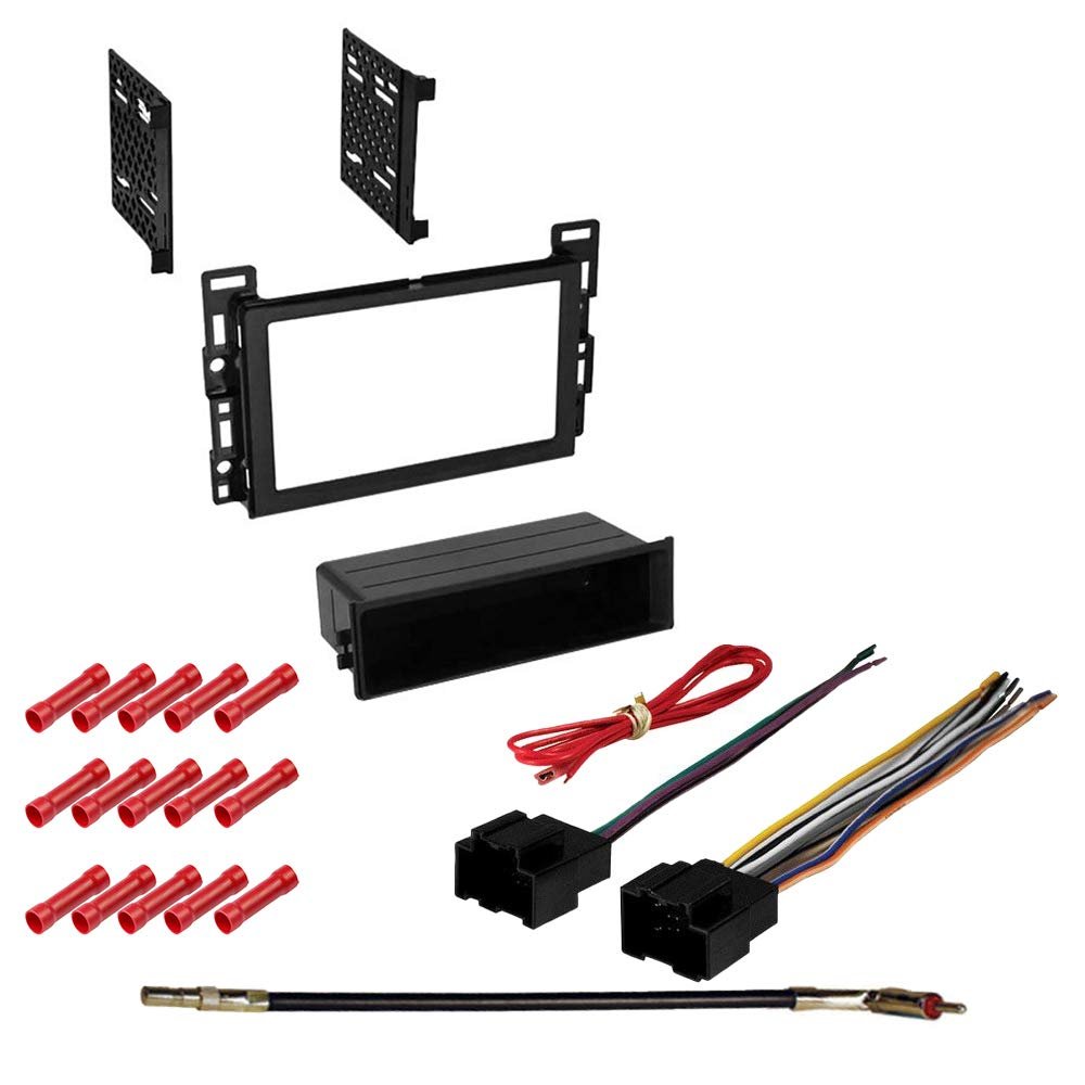 CACH KIT973 Bundle with Car Stereo Installation Kit for Pontiac Solstice 2006  2010 in Dash Kit, Harness, Antenna Adapter for Single or Double Din Radio Receivers (4 Item)