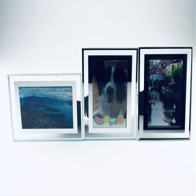 3pcs 3' Crystal Glass Picture Frame for HP Sprocket, Canon Ivy, Polaroid Zip Pocket,Kodak Instant Printer
