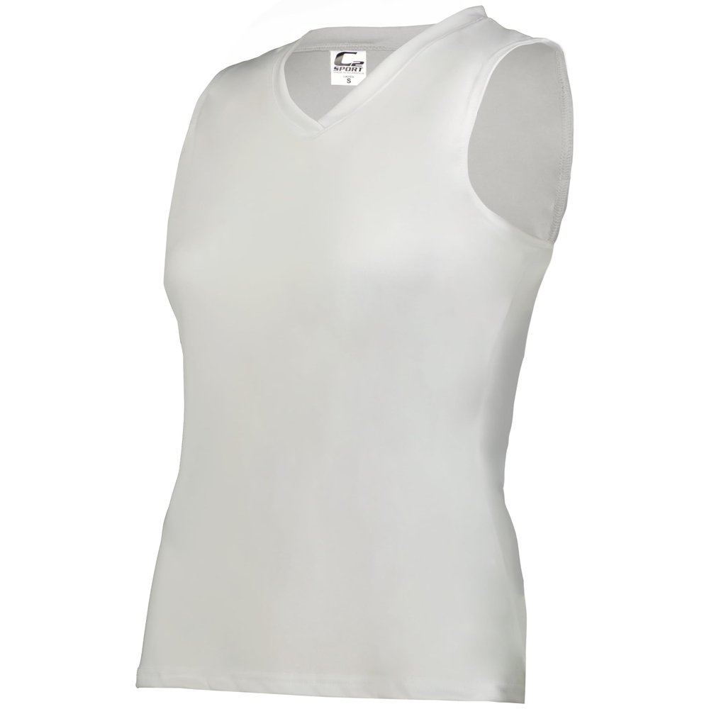 C2 Ladies Sleeveless Tee White 2X-Large