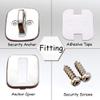 Security Anchor Base Plate for Keyed or Combination Cable Locks,Desk Mount Anchor Accessory for Cable Locks view 4