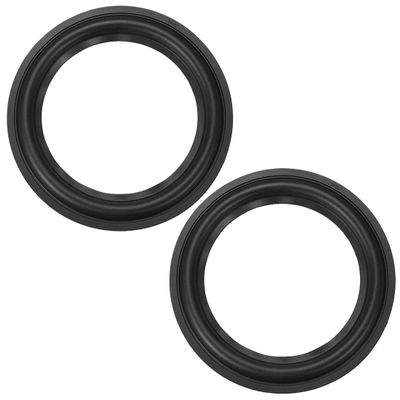 uxcell 6.1 Inch Speaker Rubber Edge Folding Ring Horn Replacement Parts for Speaker Black 2pcs