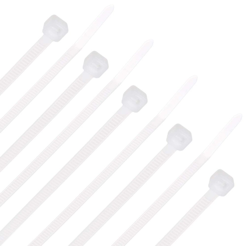 uxcell Nylon Cable Ties 4 Inch Self-Locking Zip Ties 0.12 Inch Width White 250pcs