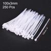 uxcell Nylon Cable Ties 4 Inch Self-Locking Zip Ties 0.12 Inch Width White 250pcs view 2