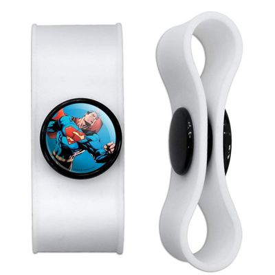 GRAPHICS & MORE Superman Character Headphone Earbud Cord Wrap - Charging Cable Manager - Wire Organizer Set of 2 - White