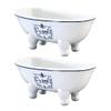 5-11/16" Miniature Ceramic Double-Ended Bathtub (2-Pieces), White view 1