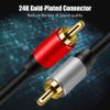 Tan QY 2RCA to 2RCA Cable 30Ft, Gold-Plated 2 RCA Male to 2 RCA Male Stereo Audio Cable for Home Theater, HDTV, Gaming Consoles, Hi-Fi Systems (30Ft/10M) view 4