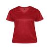 Badger Sports Tonal Blend Ladies' V-Neck Tee Red Tonal Blend med view 1