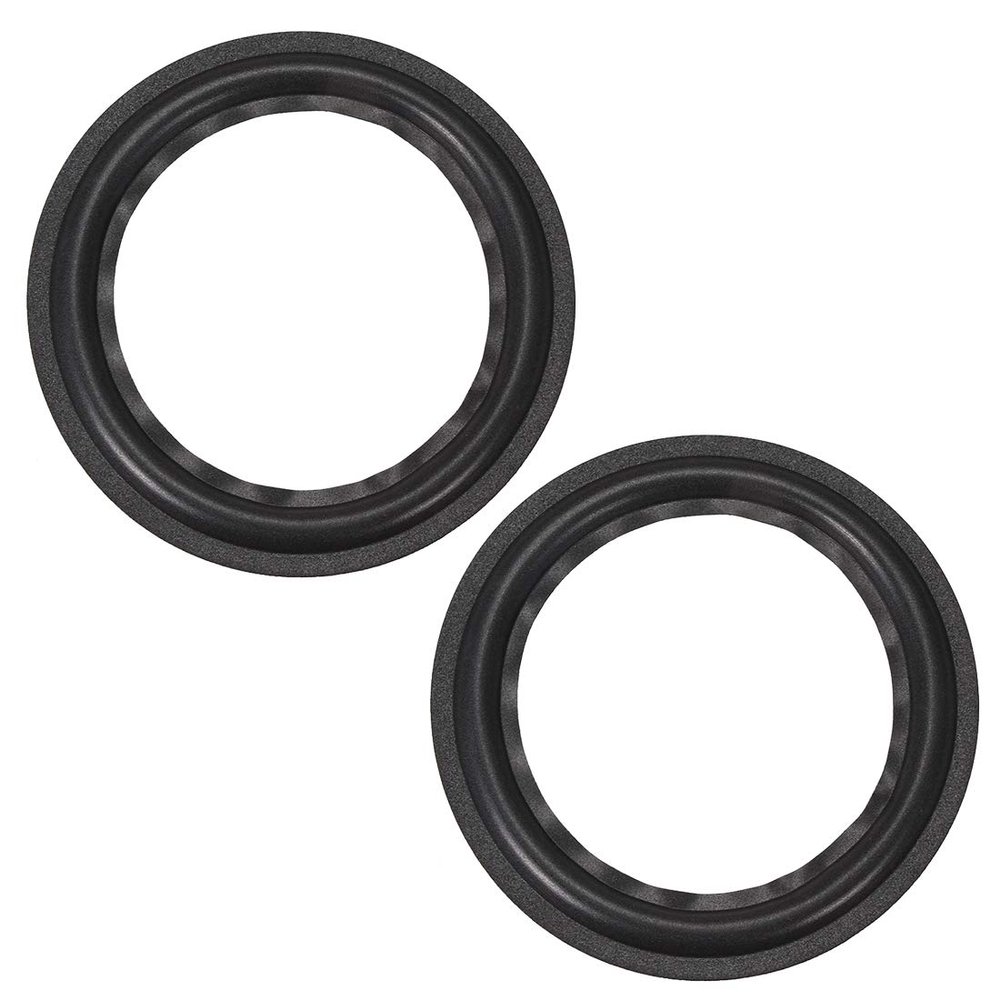 uxcell 8 Inch Speaker Foam Edge Folding Ring Horn Replacement Parts for Speaker Black 2pcs