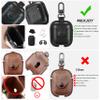 Maxjoy for AirPods 1/2 Case Case Leather with Keychain, Black view 2