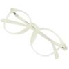 VisionGlobal Blue Light Blocking Glasses for Women/Men, Anti Eyestrain, Computer Reading, TV Glasses, Stylish Oval Frame, Anti Glare (White, +0.50 Magnification) view 1