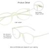 VisionGlobal Blue Light Blocking Glasses for Women/Men, Anti Eyestrain, Computer Reading, TV Glasses, Stylish Oval Frame, Anti Glare (White, +0.50 Magnification) view 2