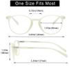 VisionGlobal Blue Light Blocking Glasses for Women/Men, Anti Eyestrain, Computer Reading, TV Glasses, Stylish Oval Frame, Anti Glare (White, +0.50 Magnification) view 3