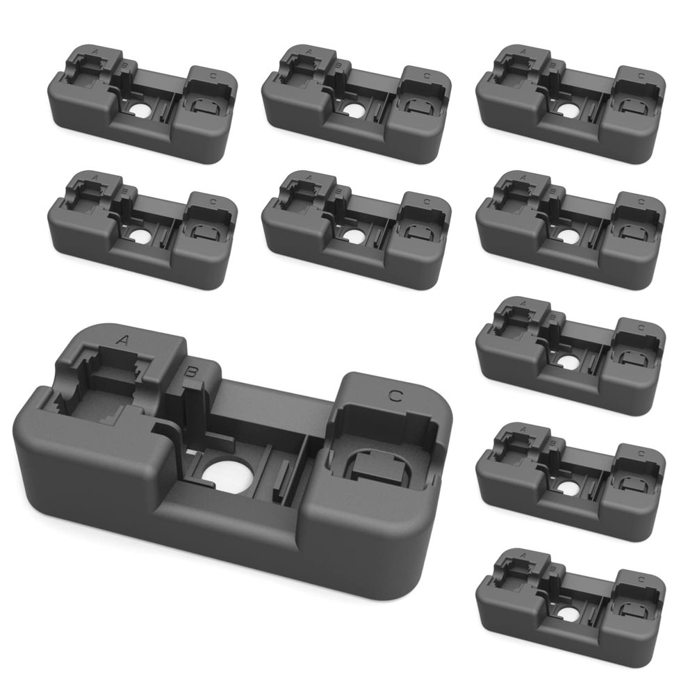 InstallerParts Keystone Jack Punch Down Stand (10 Pack, Black)