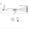 HTCable UPS PDU Computer PC Power Splitter Cord C14 to 6 x C13 10A 250V Extension Cable 24'' (C14-6xC13 60cm) view 3
