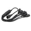 HTCable UPS PDU Computer PC Power Splitter Cord C14 to 6 x C13 10A 250V Extension Cable 24'' (C14-6xC13 60cm) view 4