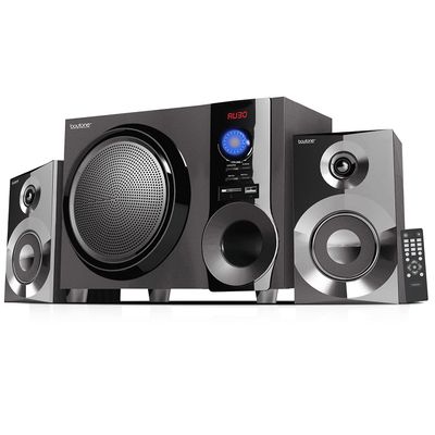 Boytone 60W Wireless Bluetooth Speaker with Powerful Bass, FM Radio, Remote Control - For Phone, Laptop, Aux-in, USB/SD