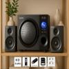Boytone 60W Wireless Bluetooth Speaker with Powerful Bass, FM Radio, Remote Control - For Phone, Laptop, Aux-in, USB/SD view 2