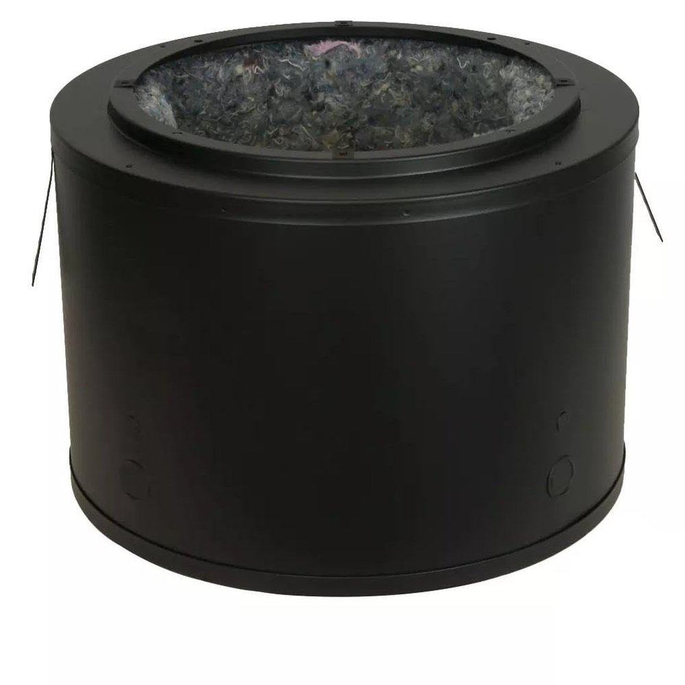 Lowell DX108 Steel Enclosure with Flange for 8-Inch Speaker, Recessed; Welded, Unitized Heavy Gauge Steel Construction; Diameter: 15.00-Inches; Depth: 10.50 Inches; Black Finish