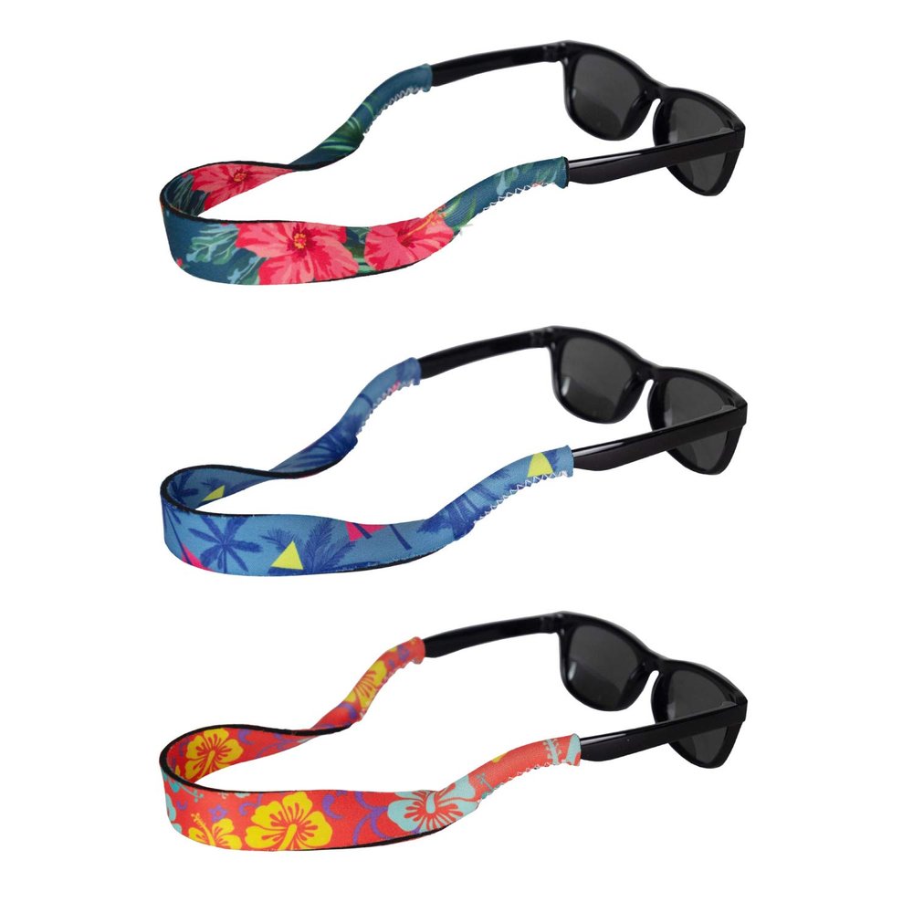 Ukes Kids Floating Neoprene Sunglass Straps - 3 Pack (Glasses Not Included)
