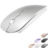 KLO Rechargeable Bluetooth Mouse for MacBook/MacBook air/Pro/iPad, Wireless Mouse for Laptop/Notebook/pc/iPad/Chromebook (Silver) view 1