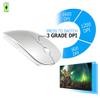 KLO Rechargeable Bluetooth Mouse for MacBook/MacBook air/Pro/iPad, Wireless Mouse for Laptop/Notebook/pc/iPad/Chromebook (Silver) view 2