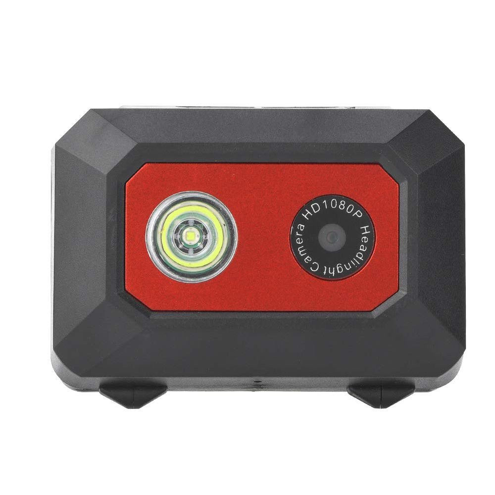 Ciglow Head Strap Camera, F18 Night Vision 1080P Headband Sport Camera with Headlamp for Outdoor Traveling Camcorder