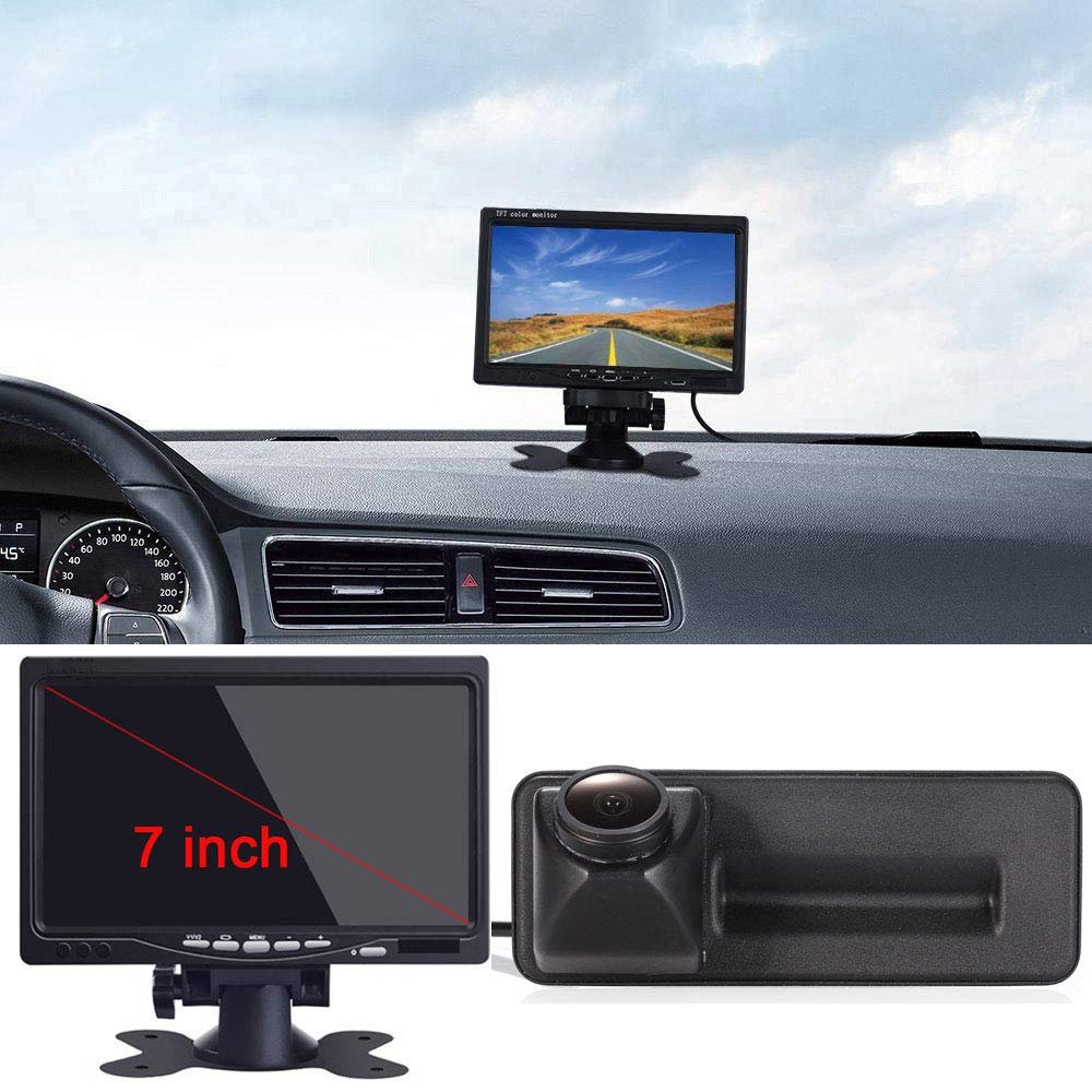 1280* 720 Pixel 1000TV Lines Rear View Camera Kit7 inch TFT LCD screen car monitor+HD rear view camera for Skoda Roomster Superb Cambi Yeti Fabia Octavia II 1Z 2 A1 Golf 5 V Variant 0603 ALE