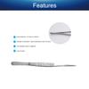 Utoolmart 1Pcs 200mm Lenght Stainless Steel Straight Pointed Tweezers with Serrated Tip view 3