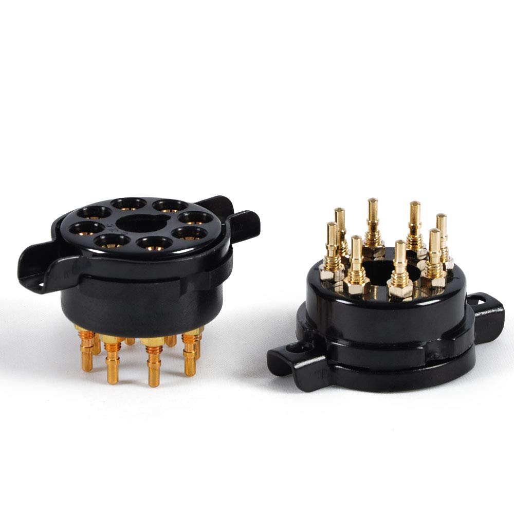 8Pin EL34 6550 KT88 CMC Bakelite Gold Tube Sockets