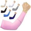 Arm Sleeves Compression Arm Sleeves For Men & Women - UV Sun Protection Cooling Arm Sleeves for Women For Tattoo Cover Up Cycling Golfing Gaming Fishing Volleyball Gardening 1 Pair Pink view 1