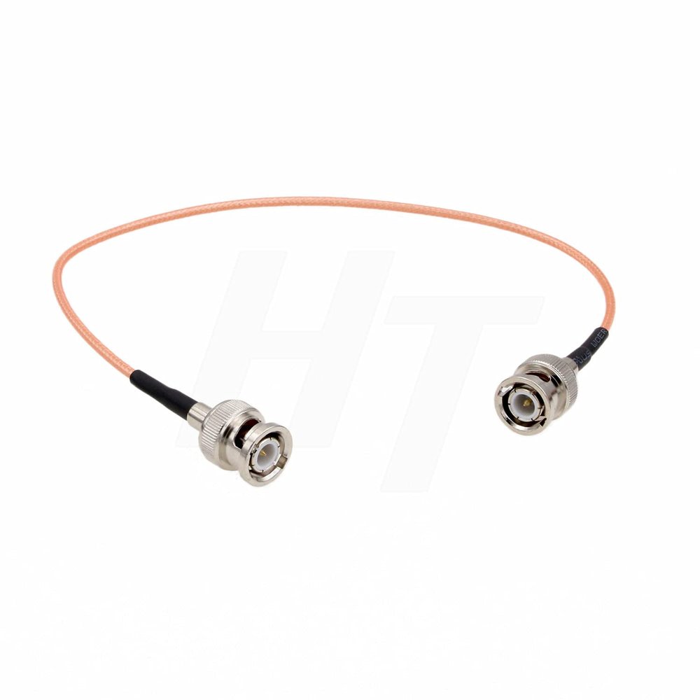 HangTon HD SDI BNC Video Cable Coax Jumper Adapter Low Loss Signal Transmission 50Ohm RG316 BNC Male to Male for Camera Monitor (18in / 45cm)