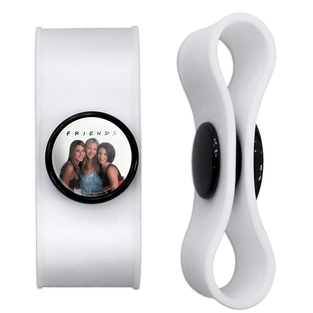 GRAPHICS & MORE Friends The Girls Headphone Earbud Cord Wrap - Charging Cable Manager - Wire Organizer Set of 2 - Black