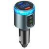 ILOKEY Bluetooth 5.0 Car FM Transmitter for Car 12V~24V Noise Cancelling MP3 Player 7 Color LED Charger Adapter Supports QC 3.0 Fast Charge Handsfree Call TF Card USB Flash Drive (black-BC52) view 1