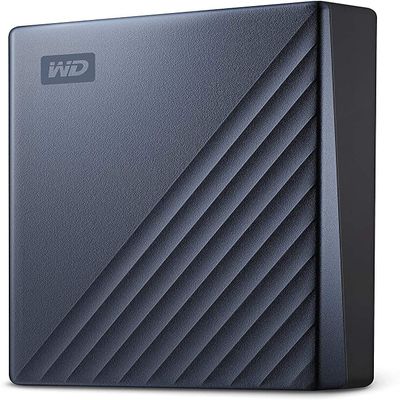 WD 2TB My Passport Ultra Blue Portable External Hard Drive, USB-C - WDBC3C0020BBL-WESN (Renewed)