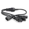 HangTon UPS PDU Computer PC Power Splitter Cord Male C14 to 3 x Female C13 10A 250V Extension Cable 24'' (C14-3xC13 60cm) view 3