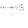 HangTon UPS PDU Computer PC Power Splitter Cord Male C14 to 3 x Female C13 10A 250V Extension Cable 24'' (C14-3xC13 60cm) view 4