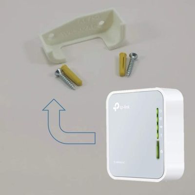 3D Cabin Tp Link Ac750 Wireless Travel Router Wr02Ac Wall Mount Wall Bracket Under Desk Holder White
