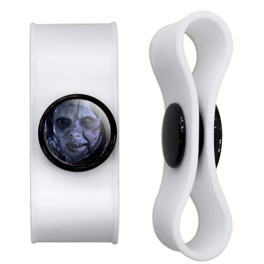 GRAPHICS & MORE The Exorcist Regan Character Headphone Earbud Cord Wrap - Charging Cable Manager - Wire Organizer Set of 2 - White