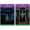 36" x 80" Door Gray Holographic + 40" x 60" White Window Rear Projection Screens with Mounting Hardware for Projecting Halloween Videos view 1