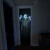 36" x 80" Door Gray Holographic + 40" x 60" White Window Rear Projection Screens with Mounting Hardware for Projecting Halloween Videos view 4