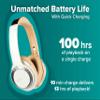 Cleer Audio Enduro 100 Bluetooth Wireless Over The Ear Headphone - Up to 100 Hours Battery Life, Built-in Mic, Hi-Res Sound, Comfortable Fit and Fordable Design, for iPhone & Android (Sand) view 4