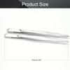 Utoolmart 2Pcs 304 12.5cm Lenght Straight Head Stainless Steel Straight Blunt Tweezers Serrated Tip view 2