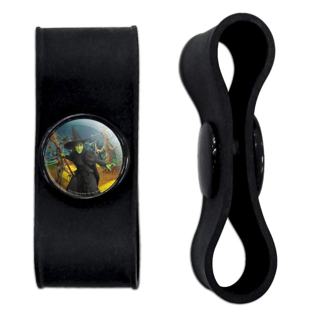 GRAPHICS & MORE Wizard of Oz Wicked Witch Character Headphone Earbud Cord Wrap - Charging Cable Manager - Wire Organizer Set of 2 - Black