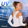 Arm Sleeve For Men & Women UV Sun Protection Cooling Arm Sleeves for Mens For Tattoo Cover Up Football Hiking Running Golfing Cycling Fishing Basketball Driving Gardening Golfing Fishing 1 Pair White view 2