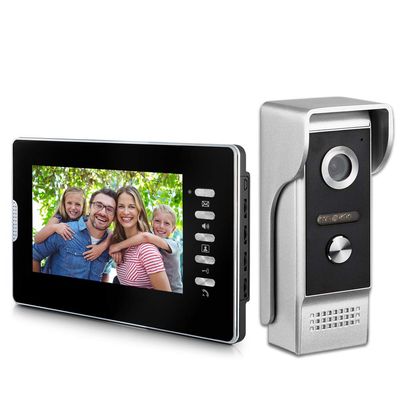 AMOCAM Wired Video Doorbell Intercom System, 7 Inches Monitor Video Doorbell Door Phone Kits with HD Camera Support Unlock, Monitoring, Dual-Way Intercom for Villa Home Office Apartment