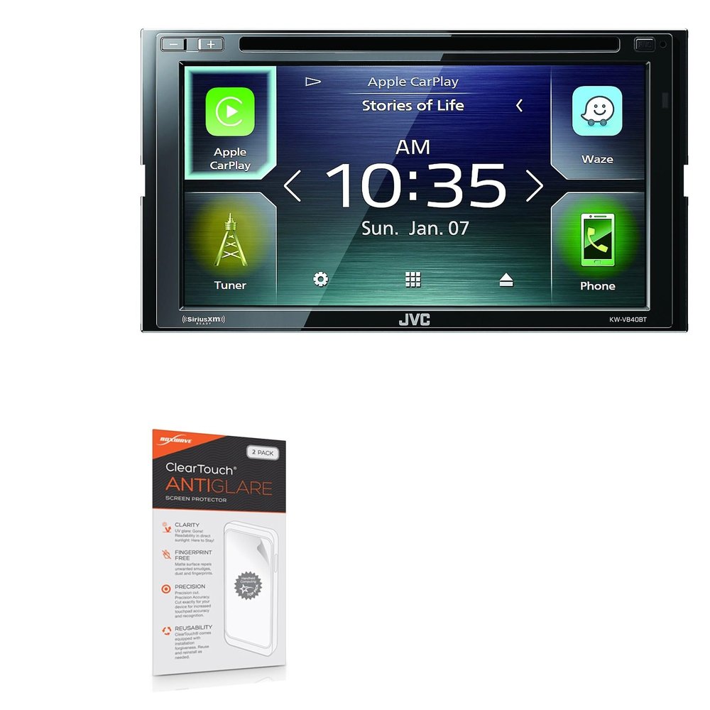 BoxWave Screen Protector Compatible with JVC KW-V840BT - ClearTouch Anti-Glare (2-Pack), Anti-Fingerprint Matte Film Skin