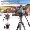 Cayer CF2451 Carbon Fiber Tripod Kit, 75 inches Video Tripod Leg with Fluid Head, 4-Section Tube Stand Convertible to Monopod for DSLR Camera, Video Camcorder, Max Load 13.2lb view 3