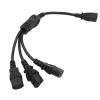 HTCable UPS PDU Computer PC Power Splitter Cord C14 to 3 x C13 10A 250V Extension Cable 30cm (C14-3xC13 30cm) view 3